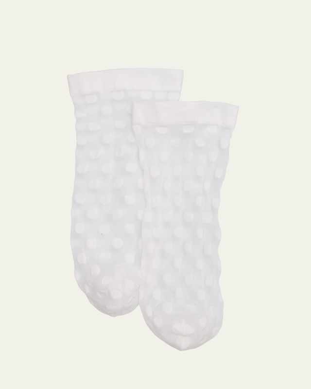 Dotted Sheer-Opaque Socks, 20 Denier